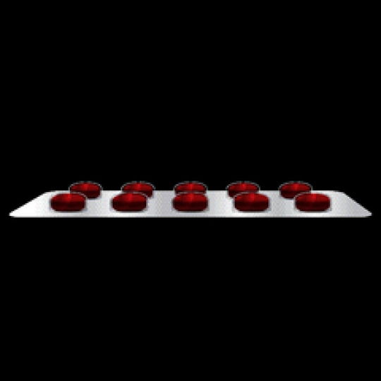 pack of pills isolated on black