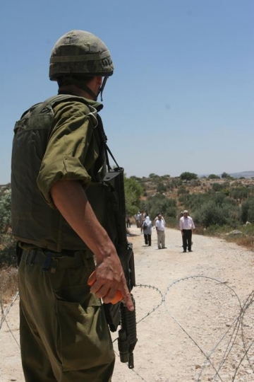 Razor Wire and Soldiers