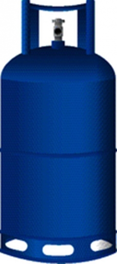 blue gas cylinder