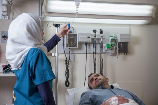 Nurse and Patient at Emergency Room