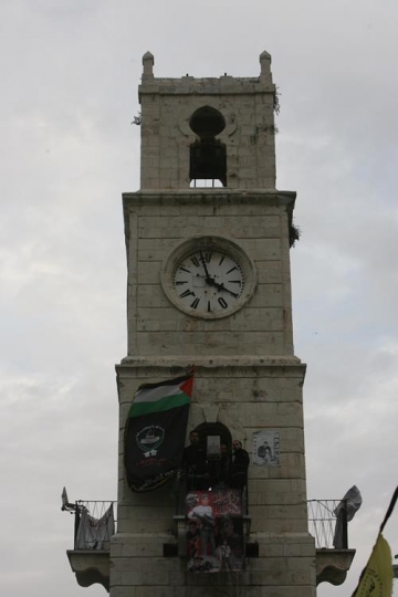 clock tower in nablus