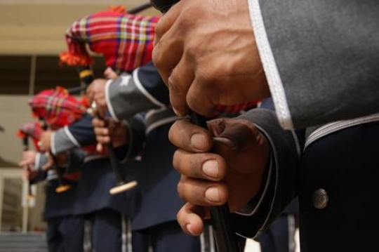 royal jordanian army marching band,detail of hands only