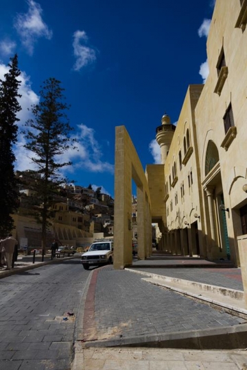 View of the town of Salt in Jordan,  Al salt Mosque