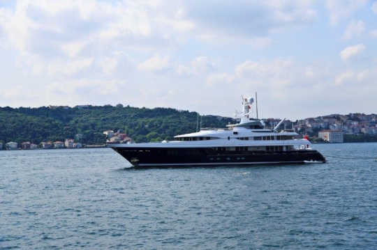 yacht in the water