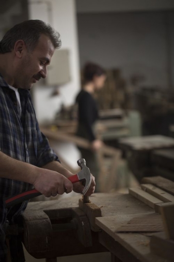 Woodworker at the workshop